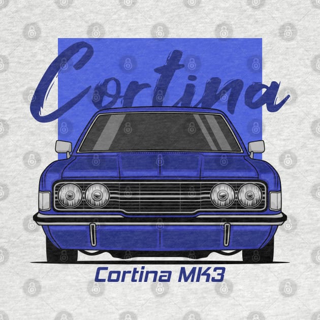 Front Blue Cortina MK3 Classic by GoldenTuners